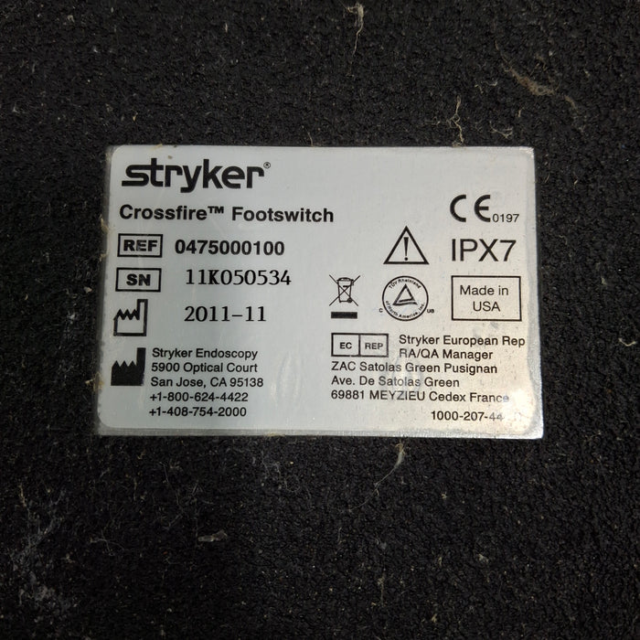 Stryker Stryker Crossfire Footswitch Surgical Equipment reLink Medical