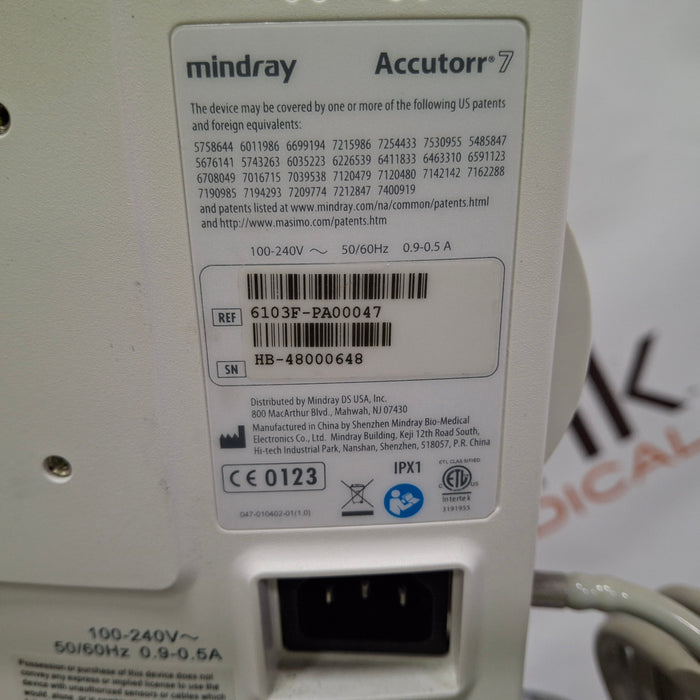 Mindray Mindray Accutorr 7 Vital Signs Monitor Patient Monitors reLink Medical