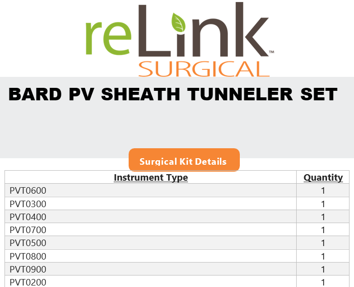 Bard Medical Peripheral Vascular PV Sheath Tunneler Set