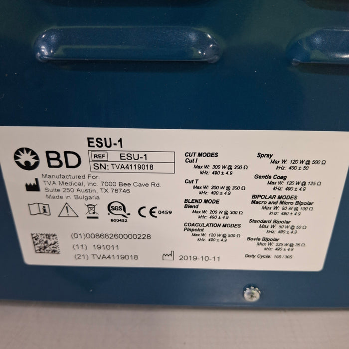 Becton Dickinson Becton Dickinson ESU-1 Electrosurgical Unit Electrosurgical Units reLink Medical