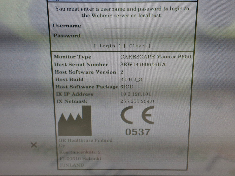 GE Healthcare Carescape B650 Patient Monitor