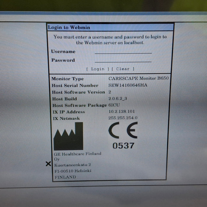 GE Healthcare Carescape B650 Patient Monitor