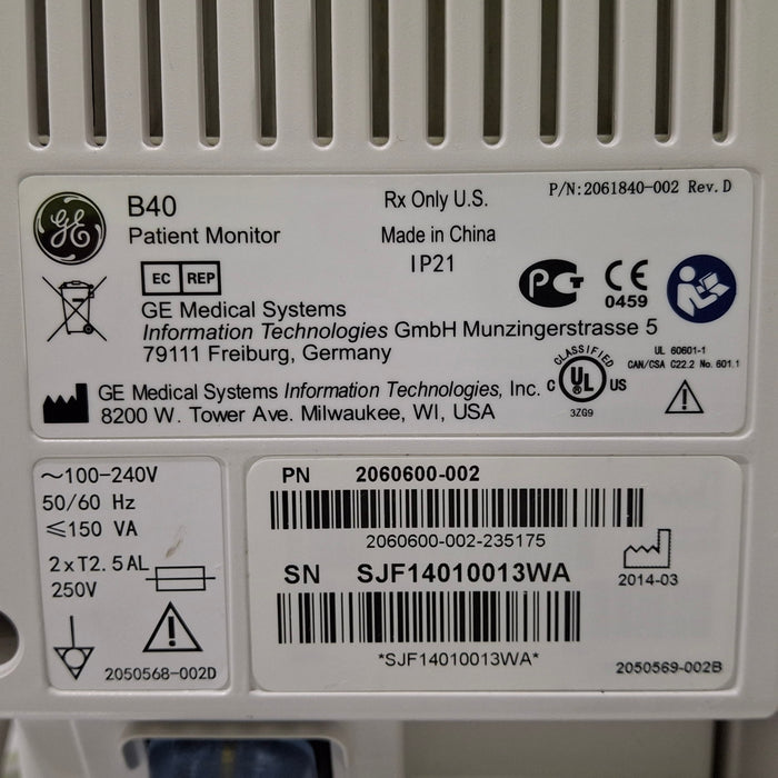GE Healthcare GE Healthcare B40 Patient Monitor Patient Monitors reLink Medical