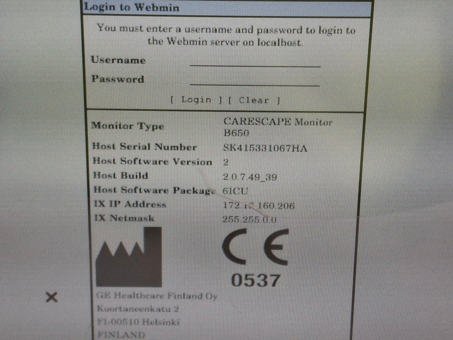GE Healthcare GE Healthcare Carescape B650 Patient Monitor Patient Monitors reLink Medical