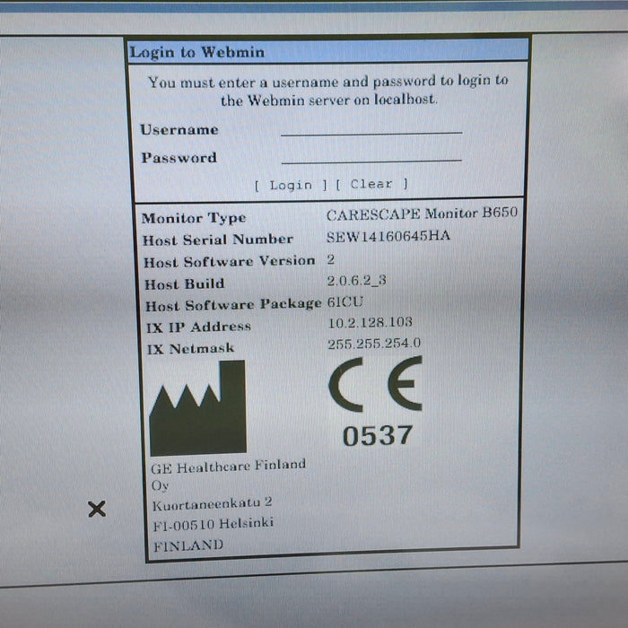 GE Healthcare GE Healthcare Carescape B650 Patient Monitor Patient Monitors reLink Medical