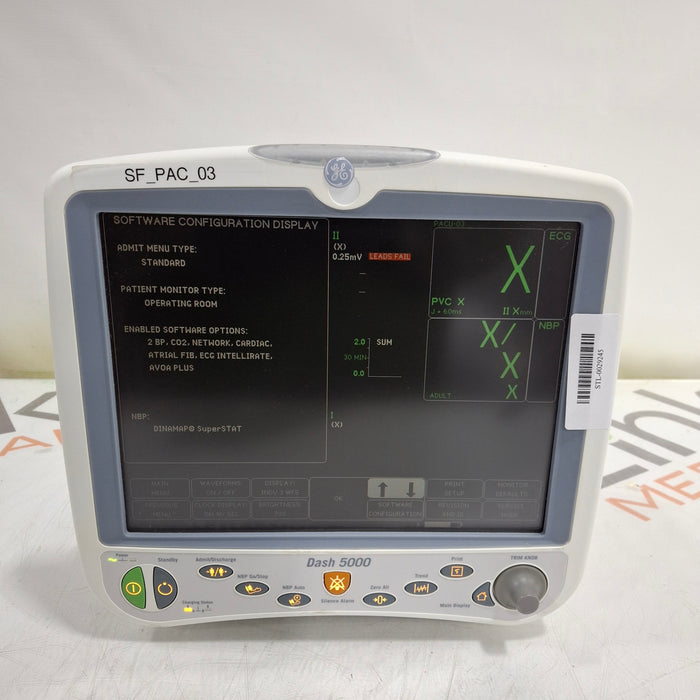 GE Healthcare Dash 5000 - Masimo SpO2 Patient Monitor