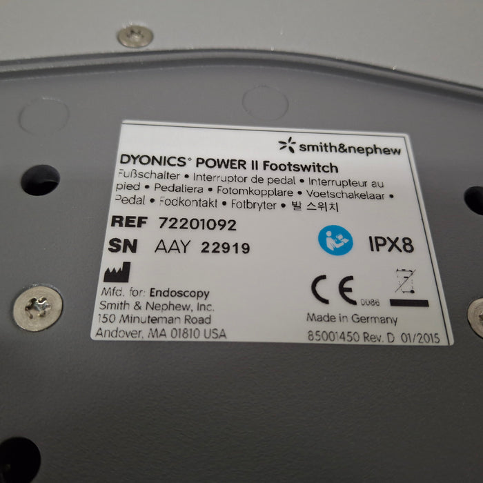Smith & Nephew 72201092 Power II Footswitch