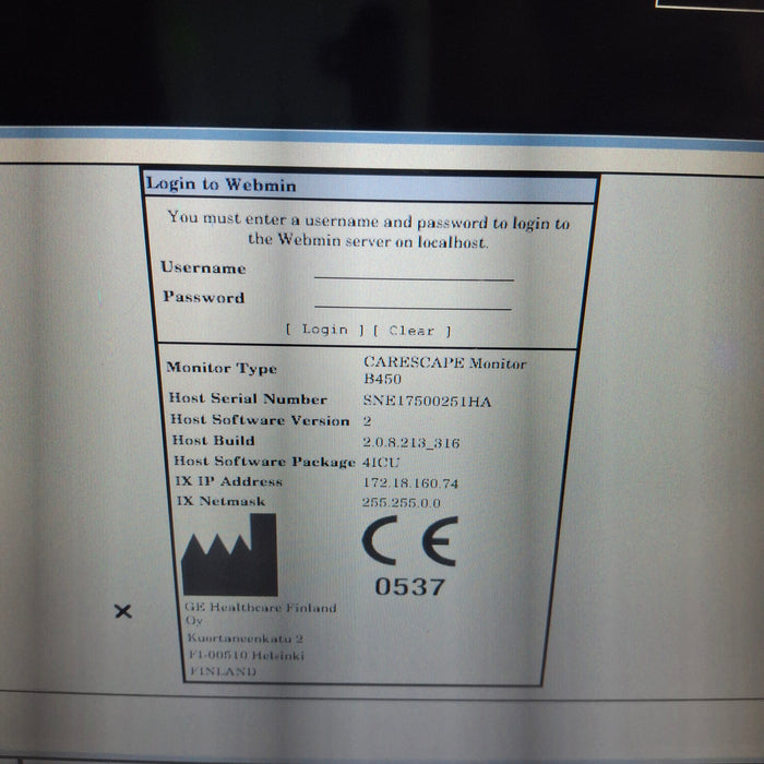 GE Healthcare GE Healthcare Carescape B450 Critical Care Patient Monitor Patient Monitors reLink Medical