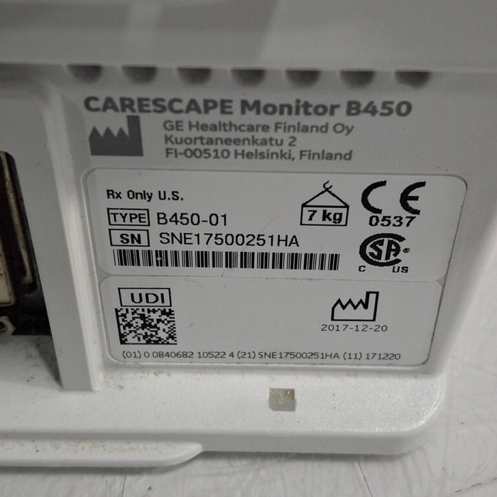 GE Healthcare GE Healthcare Carescape B450 Critical Care Patient Monitor Patient Monitors reLink Medical