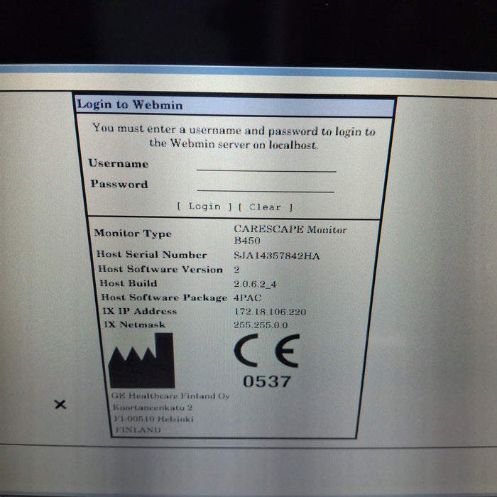 GE Healthcare GE Healthcare Carescape B450 Post Anesthesia Care Patient Monitor Patient Monitors reLink Medical
