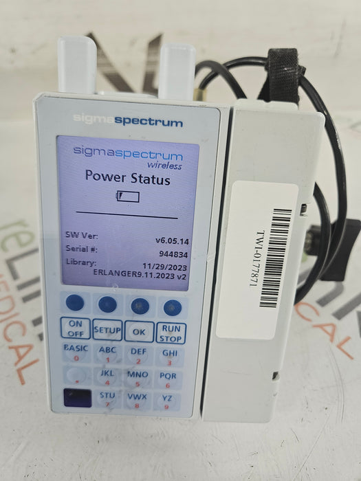 Baxter Baxter Sigma Spectrum 6.05.14 with A/B/G/N Battery Infusion Pump Infusion Pump reLink Medical