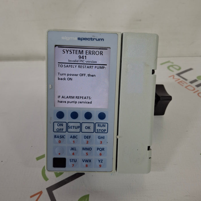 Baxter Baxter Sigma Spectrum w/Non Wireless or No Battery Infusion Pump Infusion Pump reLink Medical