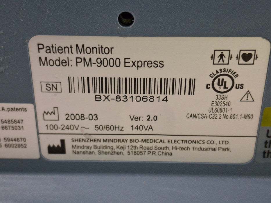 Mindray PM-9000 Express Patient Monitor