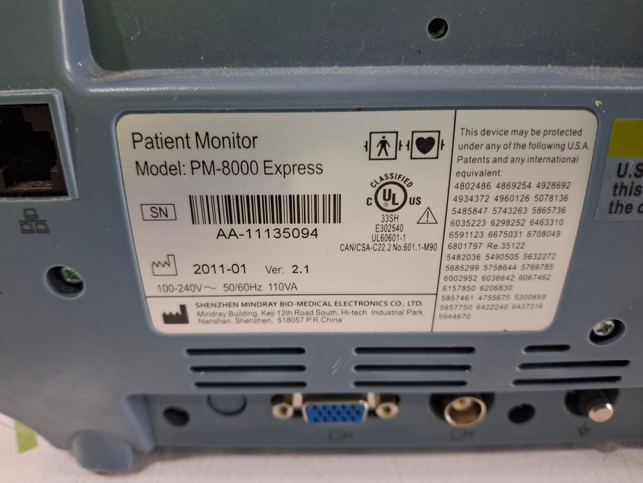Mindray Mindray PM-8000 Express Patient Monitor Patient Monitors reLink Medical