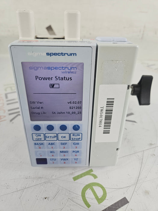 Baxter Sigma Spectrum 6.02.07 with A/B/G/N Battery Infusion Pump