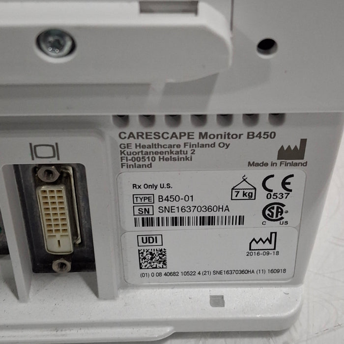GE Healthcare GE Healthcare Carescape B450 Critical Care Patient Monitor Patient Monitors reLink Medical