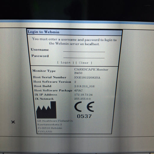 GE Healthcare GE Healthcare Carescape B450 Post Anesthesia Care Patient Monitor Patient Monitors reLink Medical