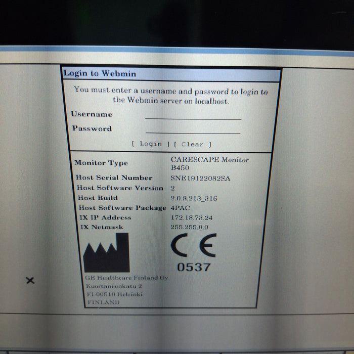 GE Healthcare GE Healthcare Carescape B450 Post Anesthesia Care Patient Monitor Patient Monitors reLink Medical