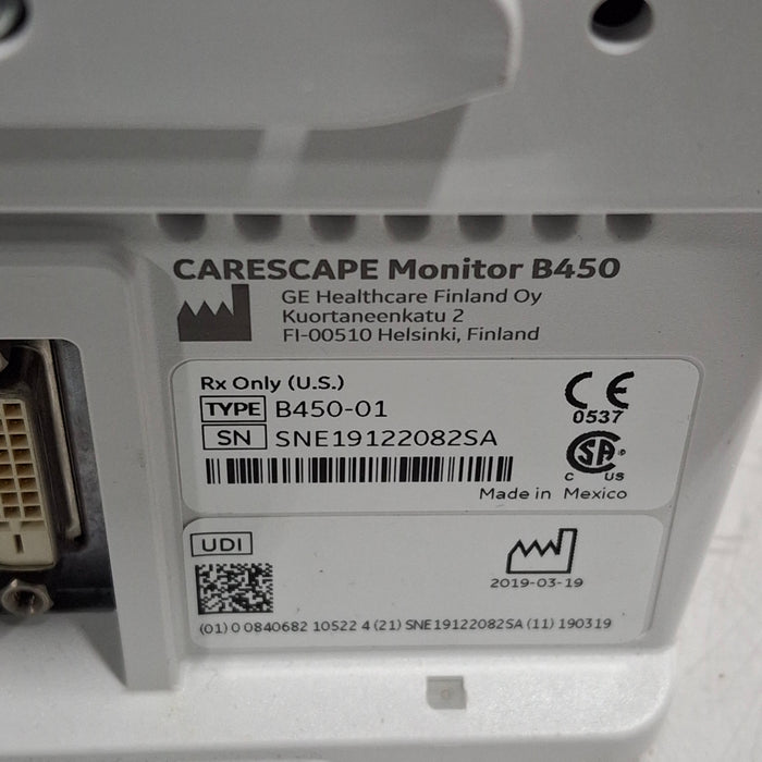 GE Healthcare GE Healthcare Carescape B450 Post Anesthesia Care Patient Monitor Patient Monitors reLink Medical
