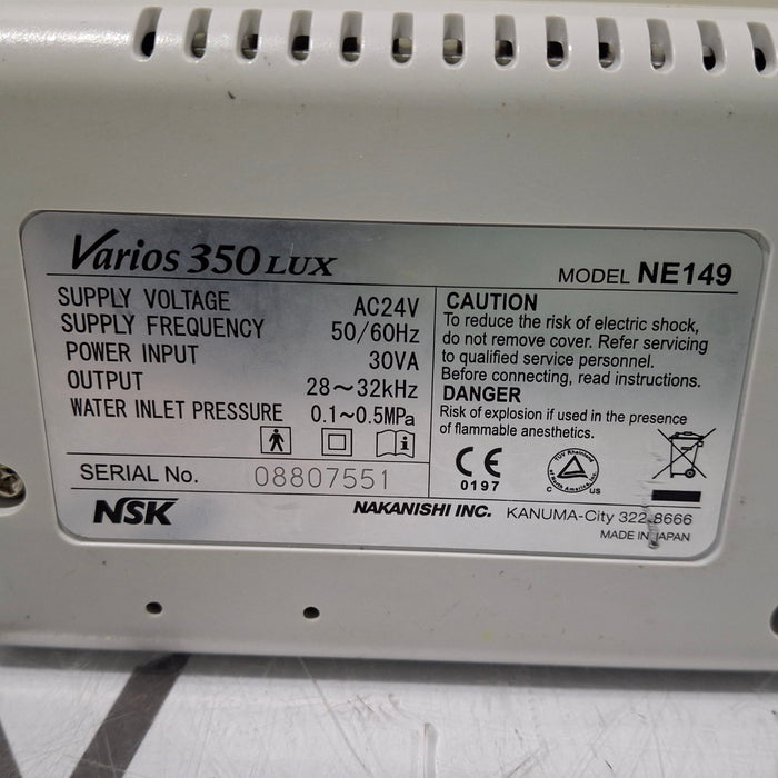 NSK Nakanishi NSK Nakanishi Varios 350 Lux Ultrasonic Scaler Dental reLink Medical