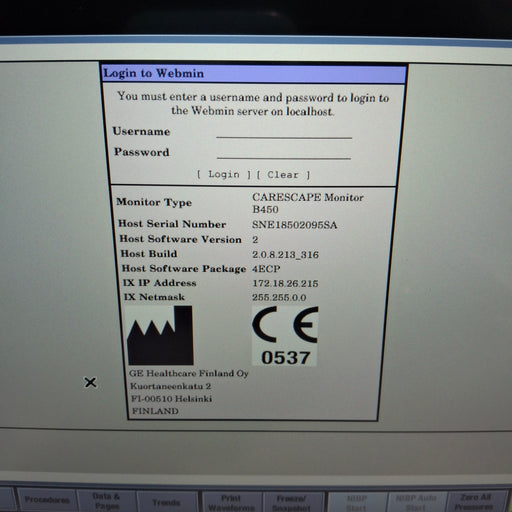 GE Healthcare GE Healthcare Carescape B450 Emergency Care Patient Monitor Patient Monitors reLink Medical