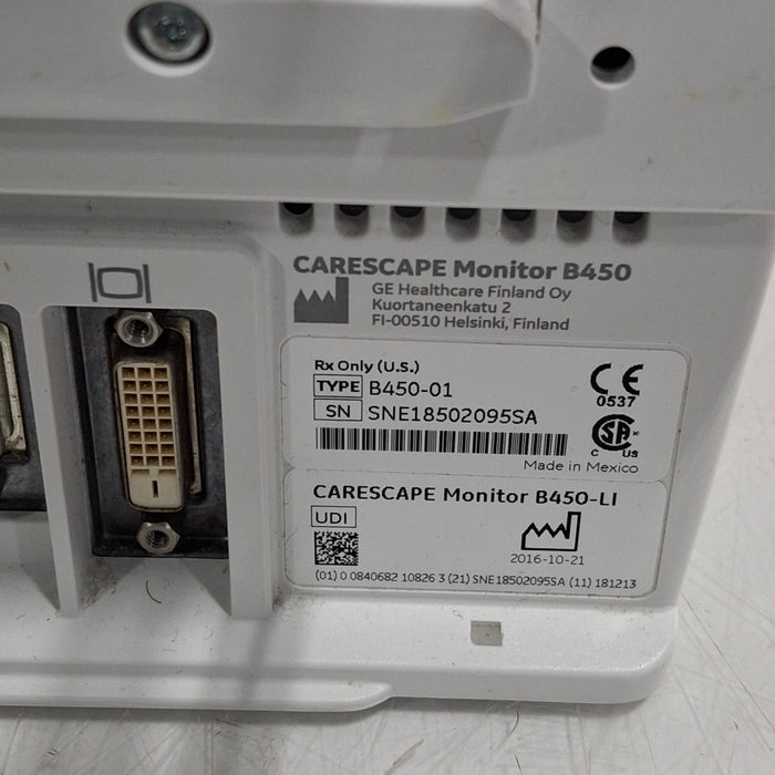 GE Healthcare GE Healthcare Carescape B450 Emergency Care Patient Monitor Patient Monitors reLink Medical