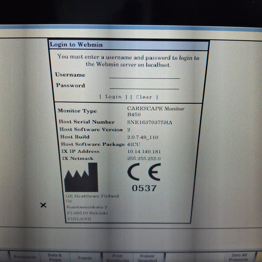 GE Healthcare GE Healthcare Carescape B450 Critical Care Patient Monitor Patient Monitors reLink Medical