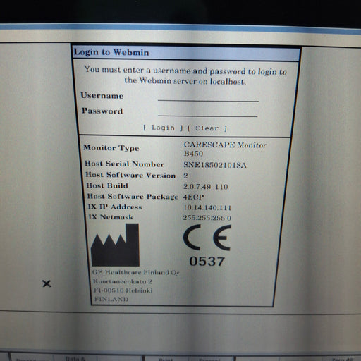 GE Healthcare GE Healthcare Carescape B450 Emergency Care Patient Monitor Patient Monitors reLink Medical