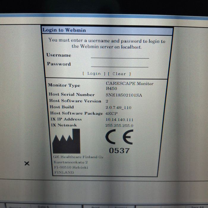 GE Healthcare GE Healthcare Carescape B450 Emergency Care Patient Monitor Patient Monitors reLink Medical