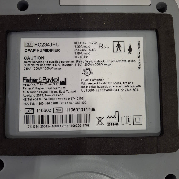 Fisher & Paykel HC234JHU Respiratory Humidifier