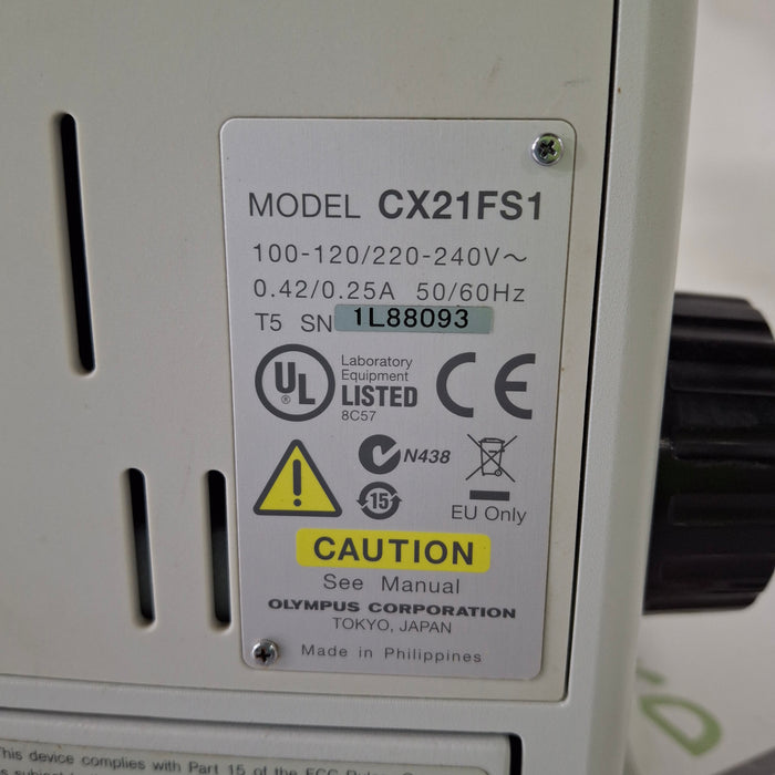 Olympus Olympus CX21 Binocular Microscope Lab Microscopes reLink Medical