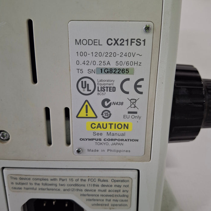 Olympus Olympus CX21 Binocular Microscope Lab Microscopes reLink Medical