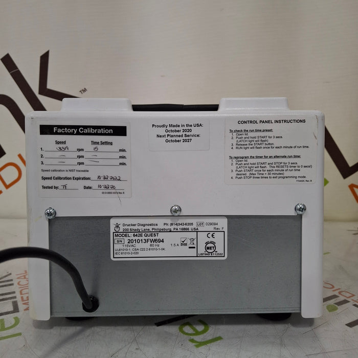 Drucker Diagnostics Drucker Diagnostics Horizon Quest Centrifuge Centrifuges reLink Medical