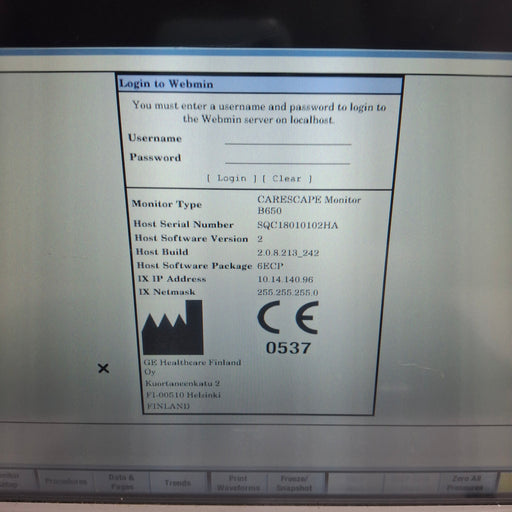 GE Healthcare GE Healthcare Carescape B650 Emergency Care Patient Monitor Patient Monitors reLink Medical