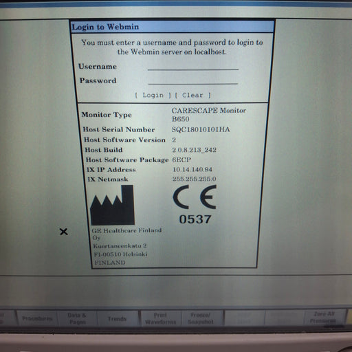 GE Healthcare GE Healthcare Carescape B650 Emergency Care Patient Monitor Patient Monitors reLink Medical