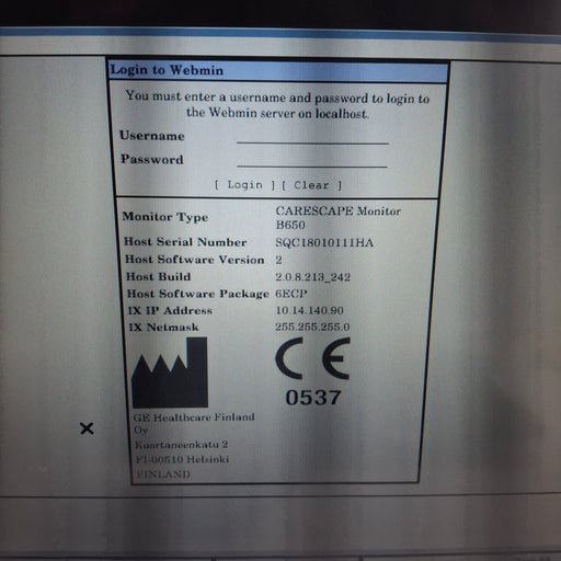 GE Healthcare GE Healthcare Carescape B650 Emergency Care Patient Monitor Patient Monitors reLink Medical