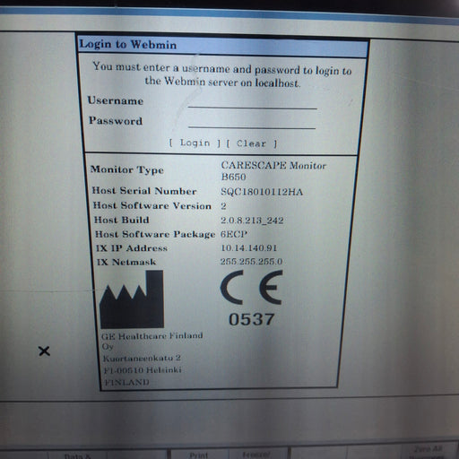 GE Healthcare GE Healthcare Carescape B650 Emergency Care Patient Monitor Patient Monitors reLink Medical