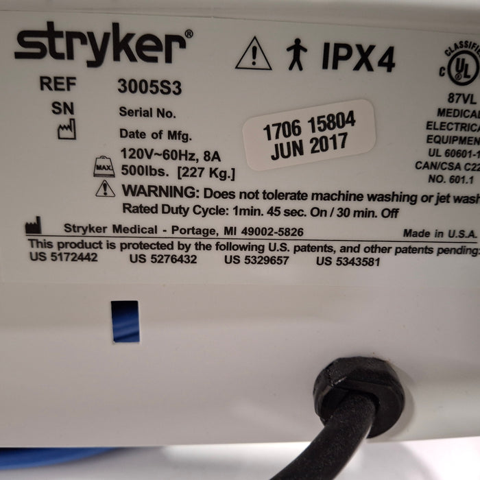 Stryker Secure III 3005 Hospital Bed