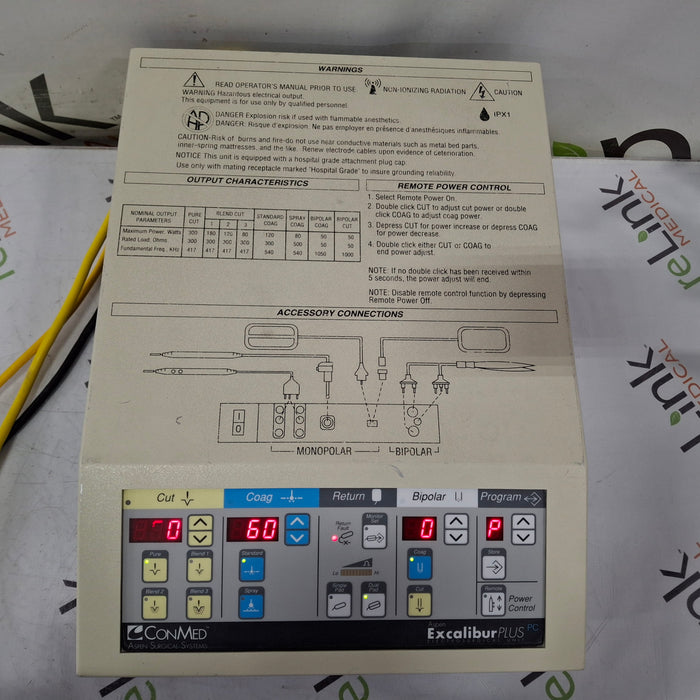 ConMed ConMed Aspen Excalibur Plus Electrosurgical Unit Electrosurgical Units reLink Medical