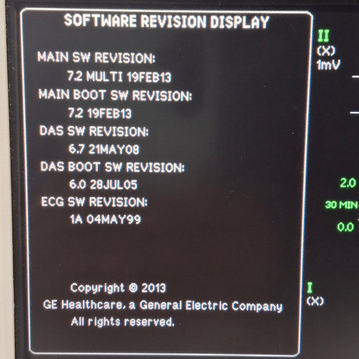 GE Healthcare Dash 3000 - GE/Nellcor SpO2 Patient Monitor