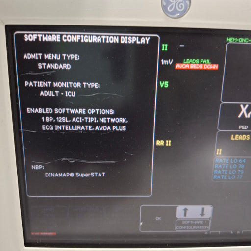 GE Healthcare GE Healthcare Dash 3000 - Masimo SpO2 Patient Monitor Patient Monitors reLink Medical