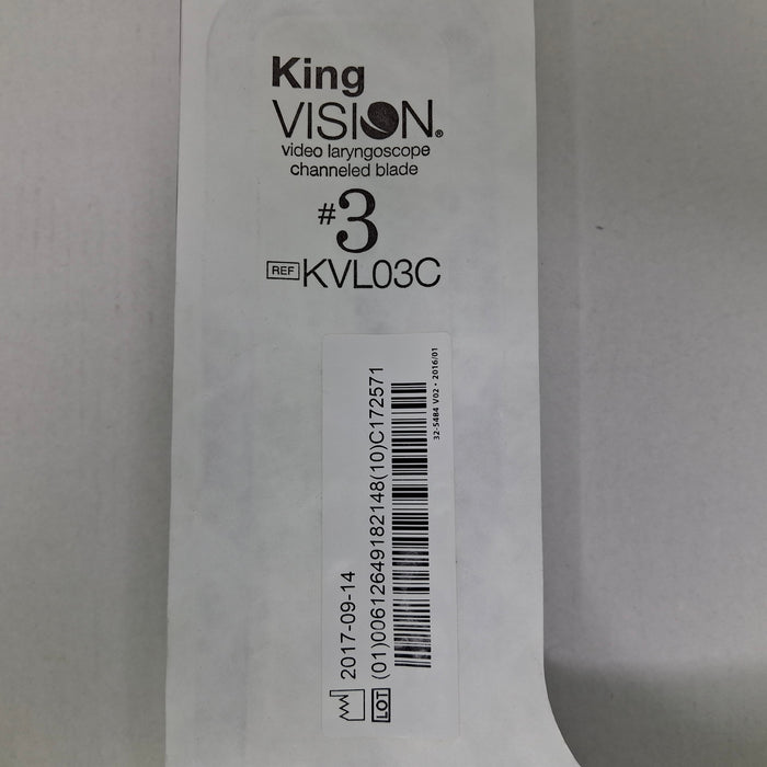 King Systems Corporation King Systems Corporation KingVision KVL03C Video Laryngoscope Channeled Blade #3 Rigid Endoscopy reLink Medical