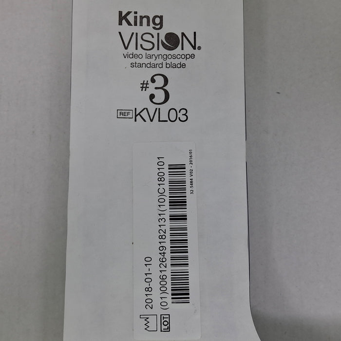 King Systems Corporation King Systems Corporation KingVision KVL03C Video Laryngoscope Channeled Blade #3 Rigid Endoscopy reLink Medical