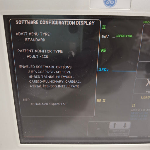 GE Healthcare GE Healthcare Dash 3000 - Masimo SpO2 Patient Monitor Patient Monitors reLink Medical