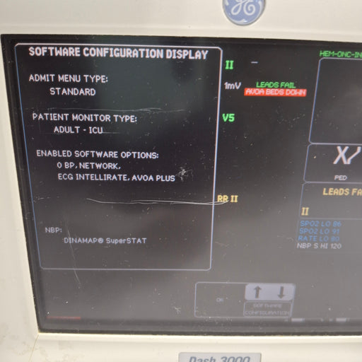 GE Healthcare GE Healthcare Dash 3000 - Masimo SpO2 Patient Monitor Patient Monitors reLink Medical