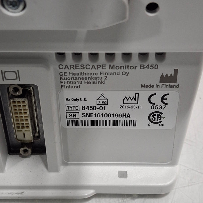 GE Healthcare GE Healthcare Carescape B450 Critical Care Patient Monitor Patient Monitors reLink Medical