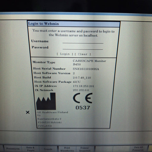 GE Healthcare GE Healthcare Carescape B450 Patient Monitor Patient Monitors reLink Medical