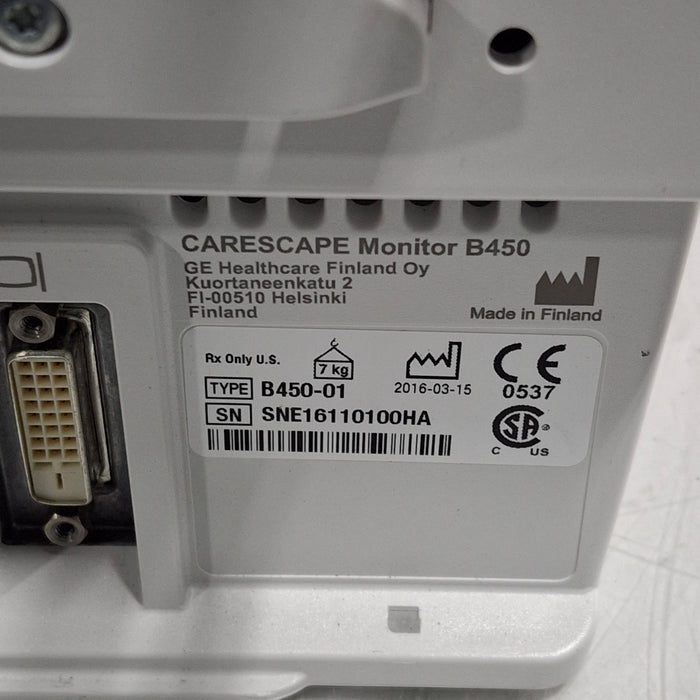 GE Healthcare GE Healthcare Carescape B450 Patient Monitor Patient Monitors reLink Medical