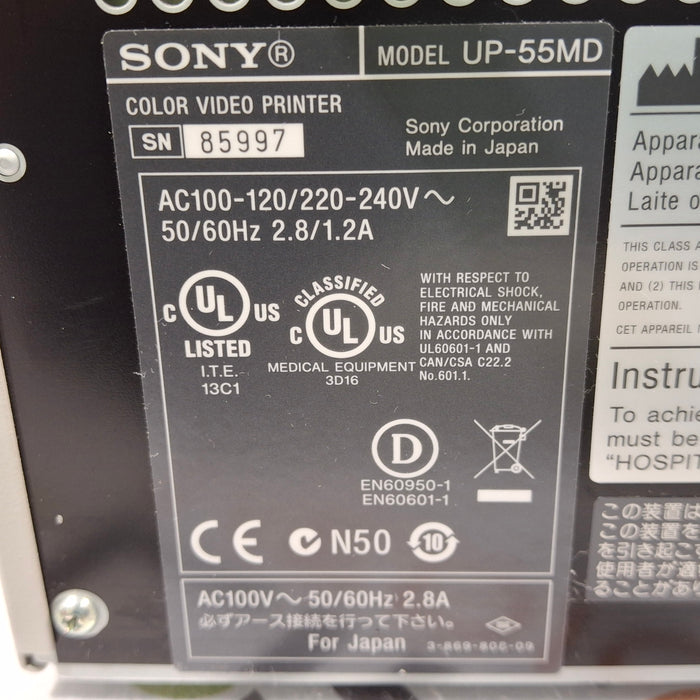Sony Sony UP-55MD Color Imager / Printer Ultrasound reLink Medical