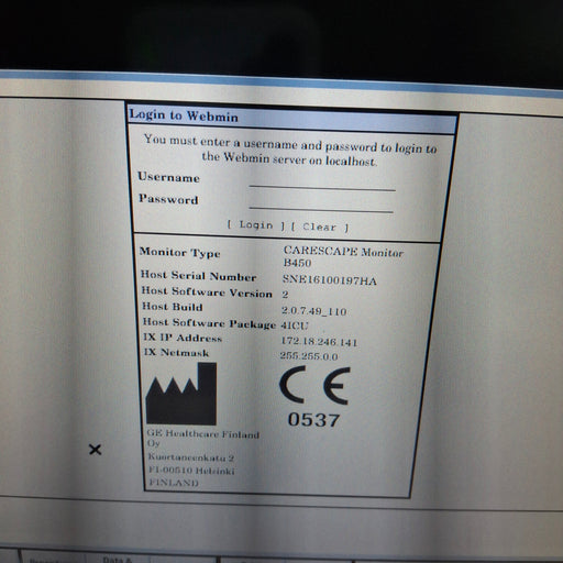 GE Healthcare GE Healthcare Carescape B450 Critical Care Patient Monitor Patient Monitors reLink Medical